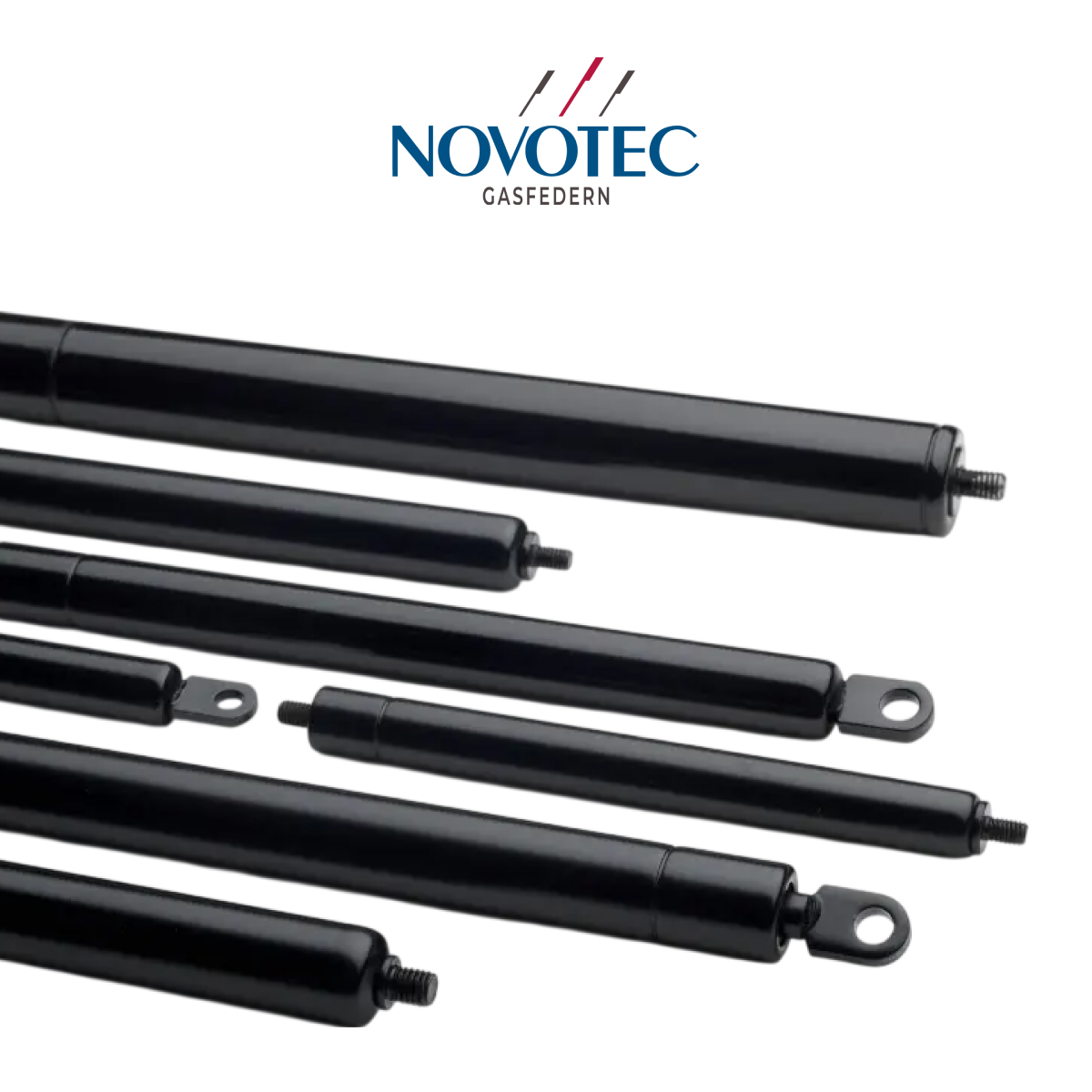 Фото Газовые пружины NOVOTEC, чертежи, характеристики, размеры