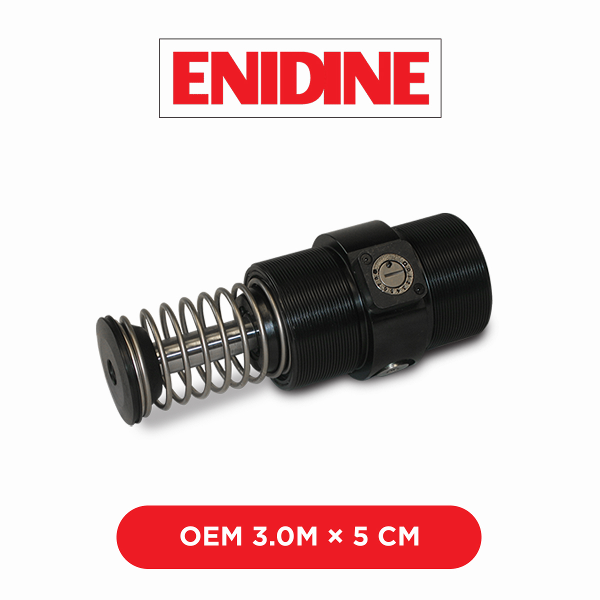 Фото Регулируемые амортизаторы большого диаметра Enidine OEM 3.0M × 5 CM, чертежи, характеристики, размеры