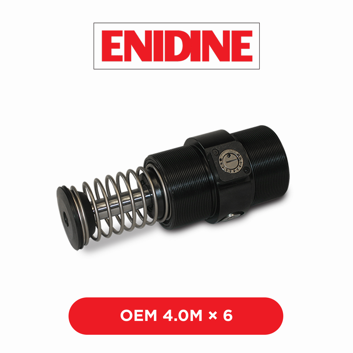 Фото Регулируемые амортизаторы большого диаметра Enidine OEM 4.0M × 6, чертежи, характеристики, размеры