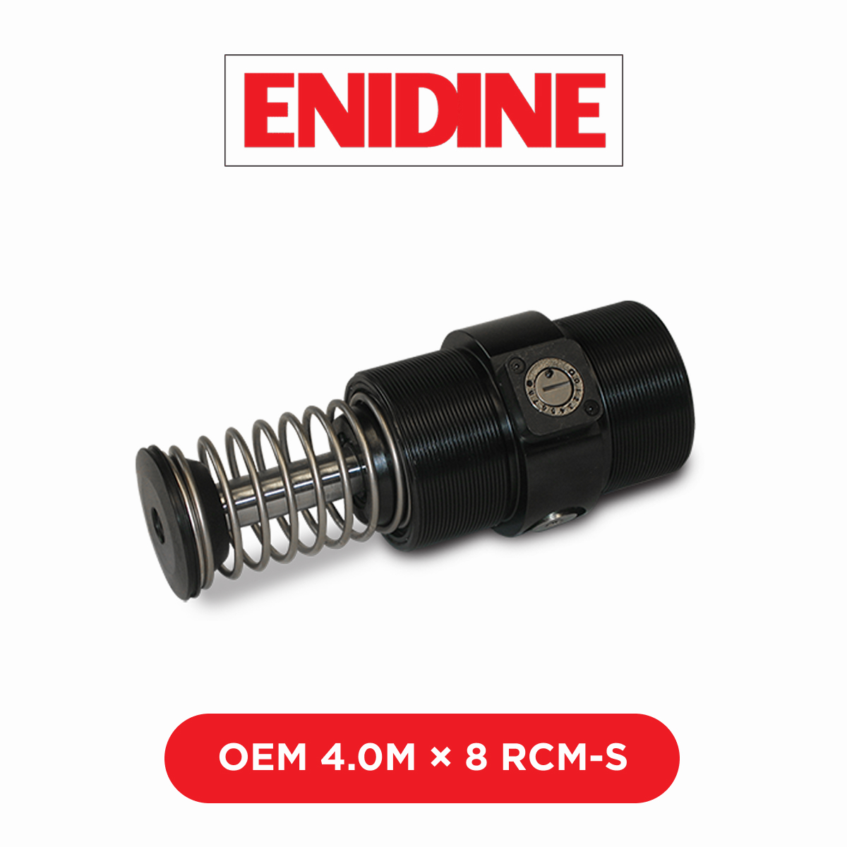 Фото Регулируемые амортизаторы большого диаметра Enidine OEM 4.0M × 8 RCM‑S, чертежи, характеристики, размеры